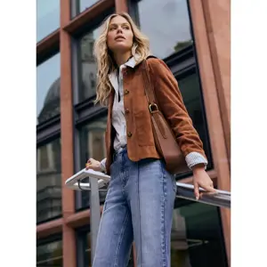 Mint Velvet Tan Suede Jacket